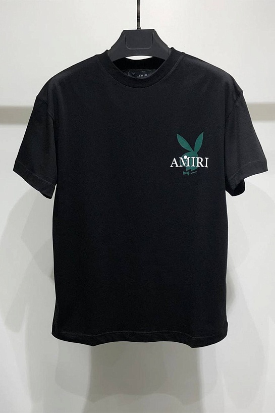Чёрная оверсайз футболка Amiri Playboy Bunny