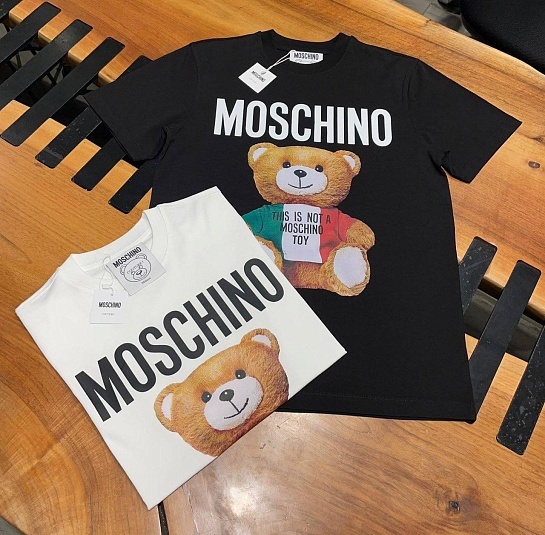 Мужская белая футболка Moschino Couture Bear Toy