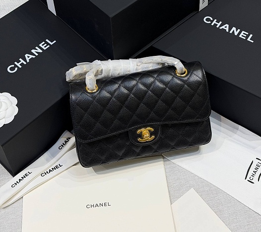 Кожаная сумка Chanel Classic Flap premium 23x14x6 см (7 расцветок)   