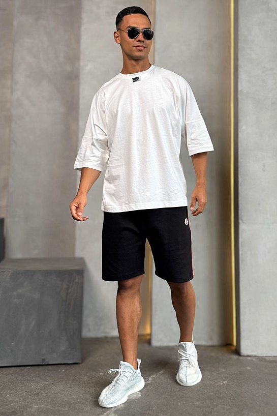 Белая оверсайз футболка Palm Angels Blurred Logo