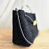 Замшевая чёрная сумка Bottega Veneta 30x23 см
