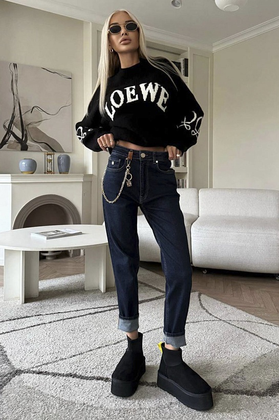 Женские синие джинсы Loewe