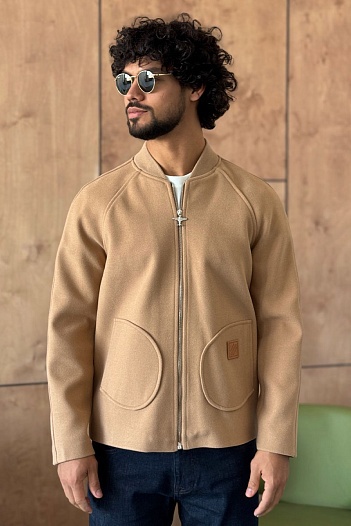 Мужской бежевый бомбер Louis Vuitton   