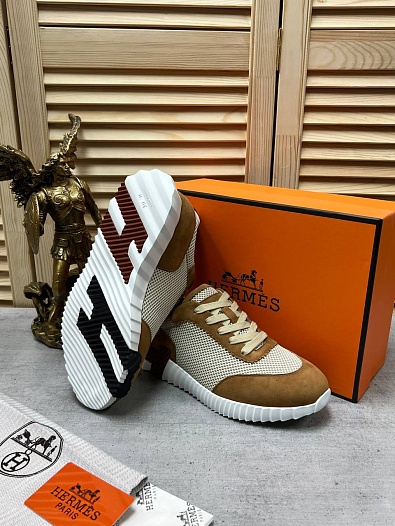 Мужские кроссовки Hermes Bouncing - Beige   