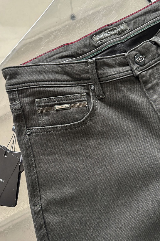 Мужские тёмно-серые джинсы Emporio Armani