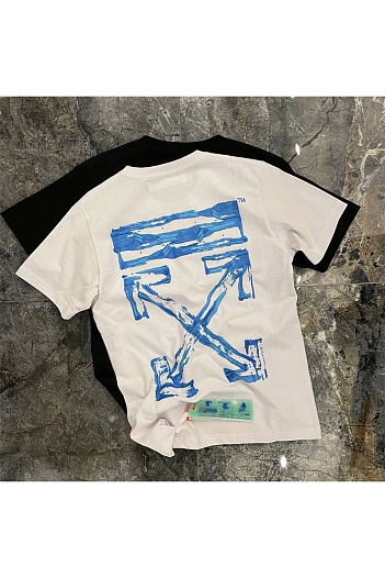 Мужская белая футболка Off-White "Painted Arrows"   