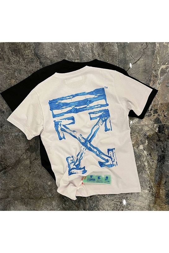 Мужская белая футболка Off-White "Painted Arrows"