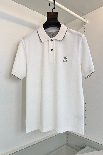 Мужское поло Brunello Cucinelli Premium - White   
