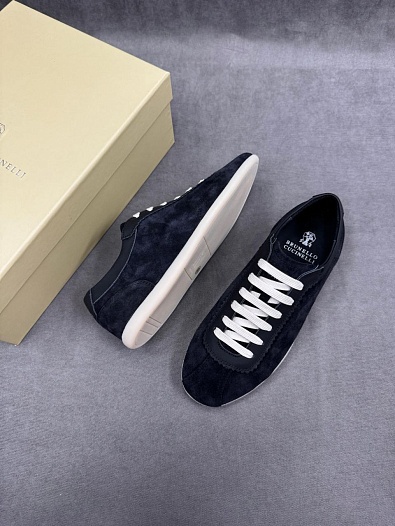 Мужские замшевые кроссовки Brunello Cucinelli   