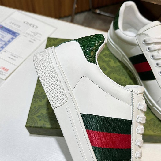 Мужские кроссовки Gucci Ace - White   