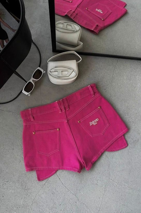 Женские розовые шорты Balmain x Barbie