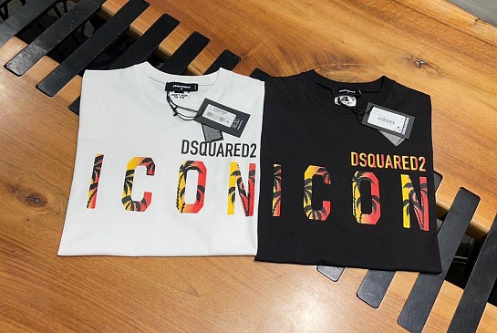 Футболка чёрного цвета Dsquared2 Icon tropical