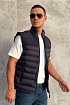 Синий пуховой жилет Burberry London England logo-patch