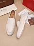Мужские кожаные лоферы Loro Piana Summer Walk - White