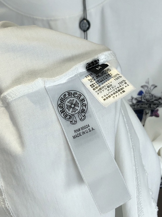 Белая оверсайз футболка Chrome Hearts Premium