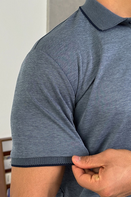 Мужское поло Loro Piana цвета индиго