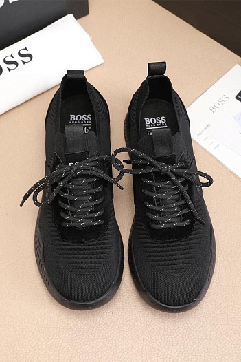 Текстильные кроссовки Hugo Boss Titanium - Black   