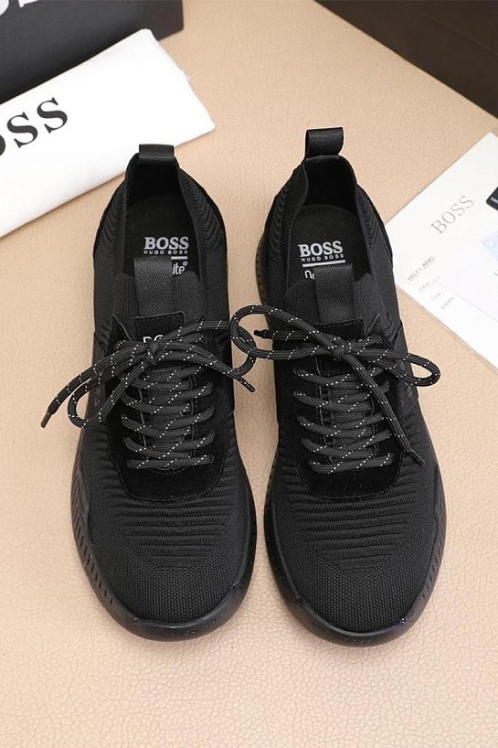 Текстильные кроссовки Hugo Boss Titanium - Black