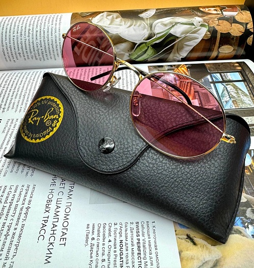 Солнцезащитные очки Ray-Ban Oval Metal - Pink   