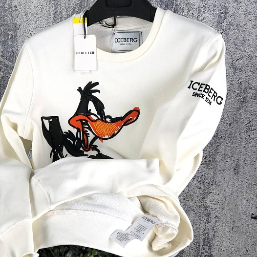 Мужской свитшот Iceberg "Daffy Duck" - White   