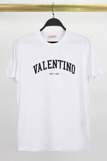 Мужская футболка Valentino белого цвета   