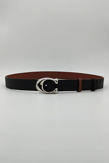 Двусторонний кожаный ремень Coach (ширина 3.8 см, длина 110 см)   