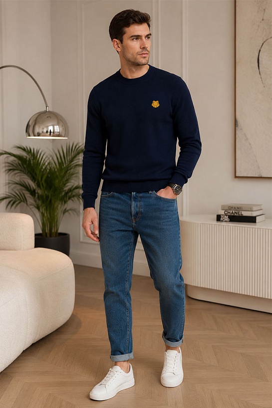 Джемпер Kenzo Tiger logo-patch - Navy