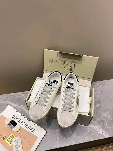 Женские кожаные кроссовки Golden Goose Super Star premium   