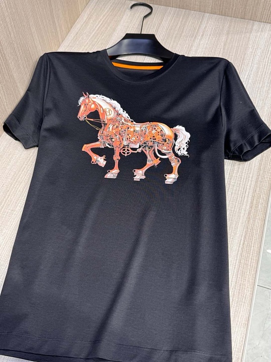 Футболка чёрного цвета Hermes Premium