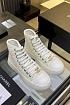 Женские комбинированные кроссовки Chanel High Top premium