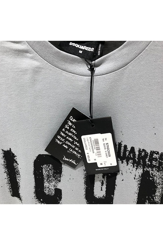 Бежевая оверсайз футболка Dsquared2