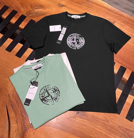 Мужская футболка Stone Island compass-print - Black