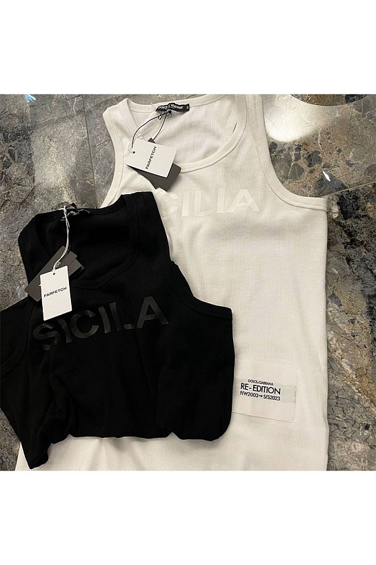 Майка чёрного цвета Dolce & Gabbana Sicilia