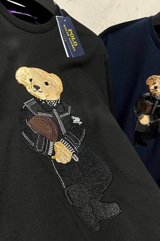 Мужская тёмно-синяя футболка Polo Ralph Lauren "Bear"