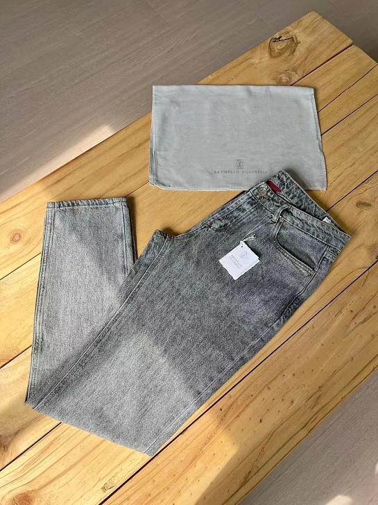 Мужские джинсы Brunello Cucinelli Premium Leisure Fit - Light Grey