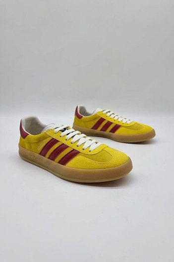 Женские кроссовки Gucci x Adidas Gazelle Collaboration - Yellow   