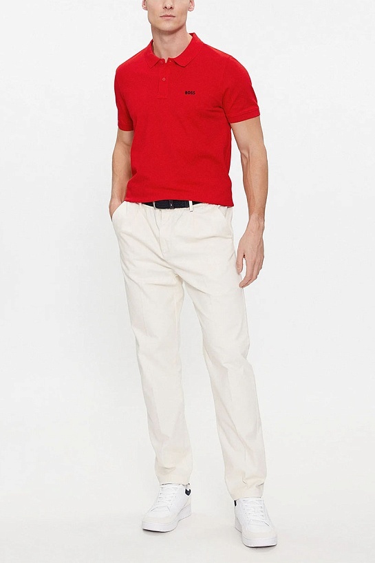 Мужское поло Hugo Boss красного цвета