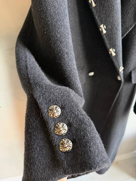 Женское шерстяное пальто Chrome Hearts premium