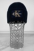 Тёмно-синяя шапка Calvin Klein Jeans monologo patch