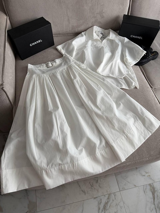 Белый женский костюм Hermes premium
