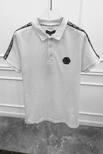 Мужское поло Philipp Plein - White   