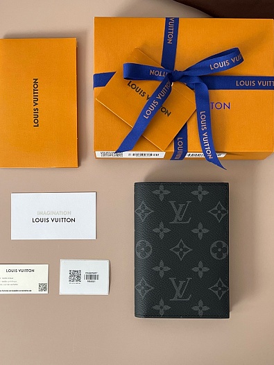 Кожаная обложка для паспорта Louis Vuitton Premium 14x9.5x1.5 см   