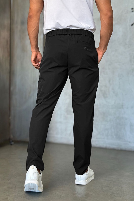 Мужские чёрные брюки Zilli slim fit