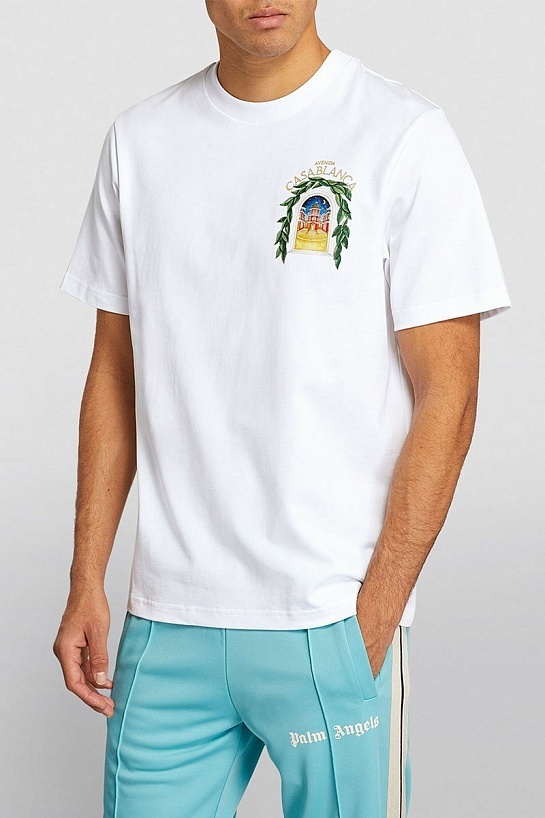 Белая оверсайз футболка Casablanca Avenida