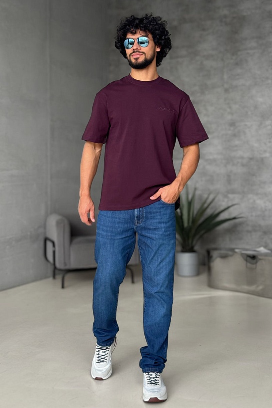 Мужская фиолетовая футболка Golden Goose