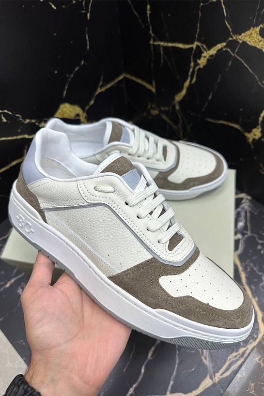 Мужские комбинированные кроссовки Brunello Cucinelli