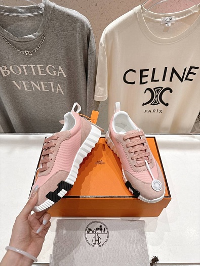Женские кроссовки Hermes Bouncing  premium - Pink   