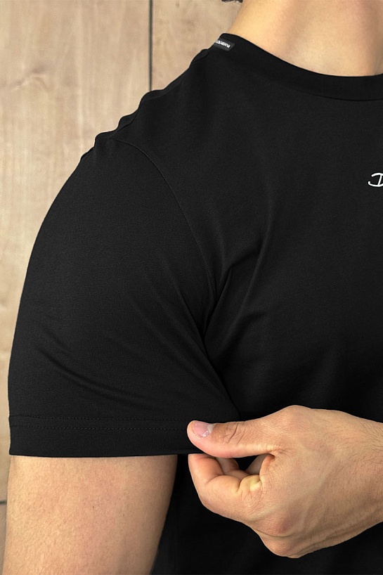 Футболка чёрного цвета Dolce & Gabbana logo-embroidered
