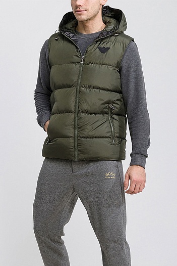 Мужской зелёный жилет Emporio Armani 7   