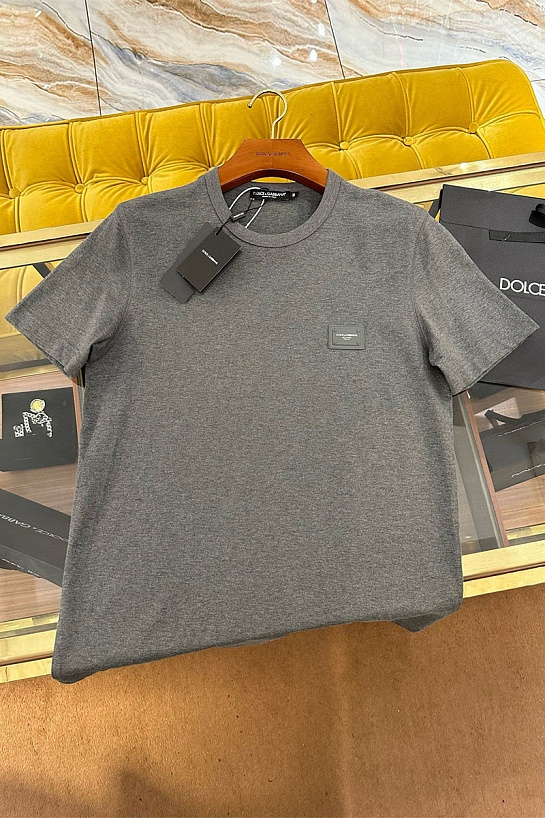 Мужская футболка Dolce & Gabbana Premium - Deep Flower Grey